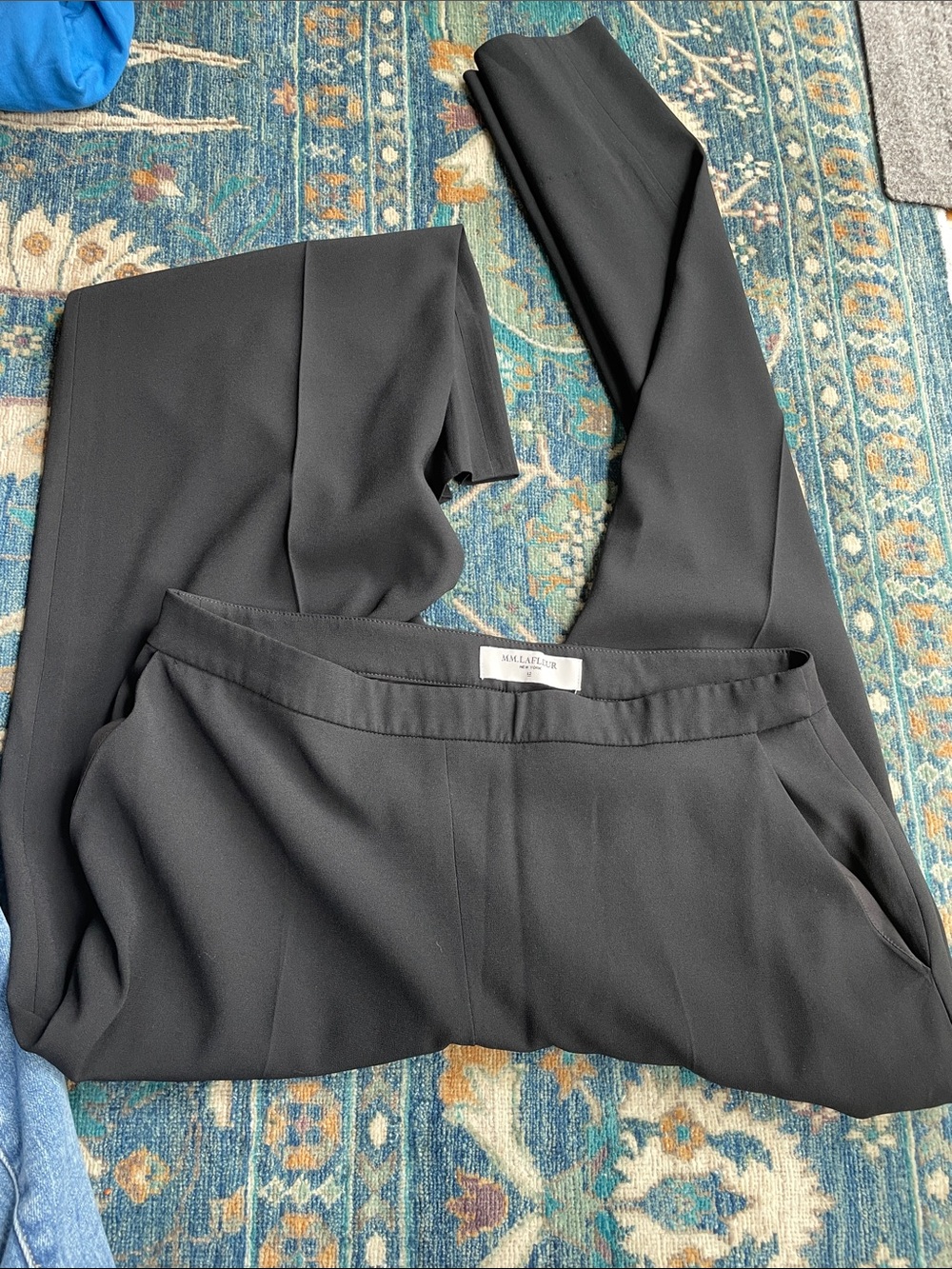 MM. LaFleur Black Tailored Stretch Trousers